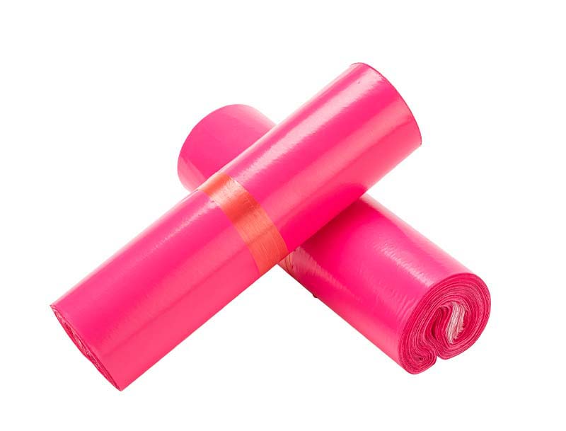 台山玫红色快递袋-02